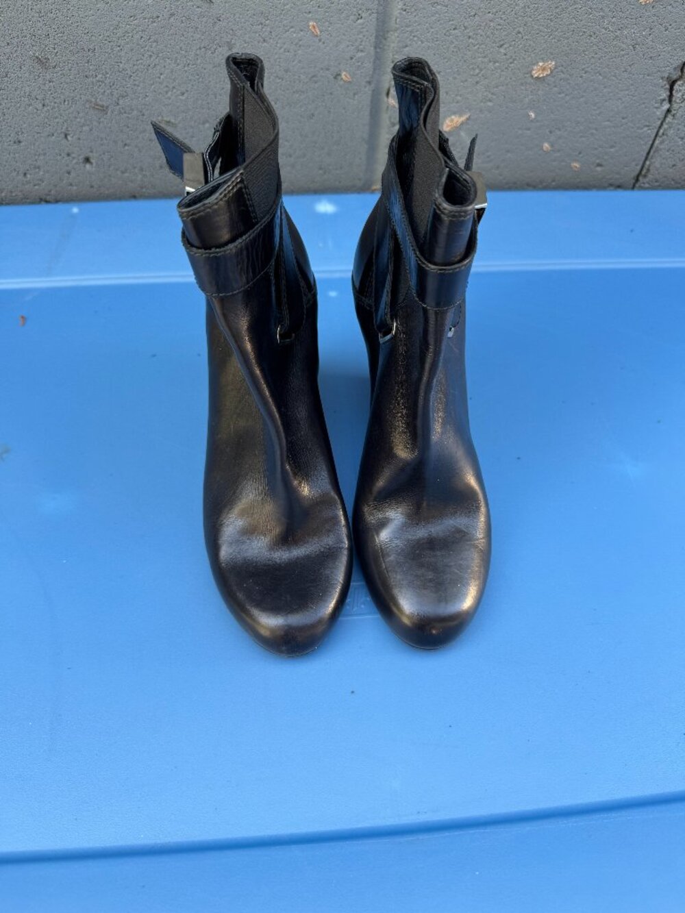 Donald J. Pliner Black Heeled Boots, Size 6